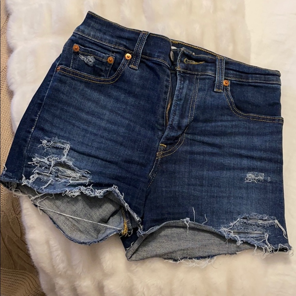 Levi’s Stretch Fit Distressed Denim Shorts